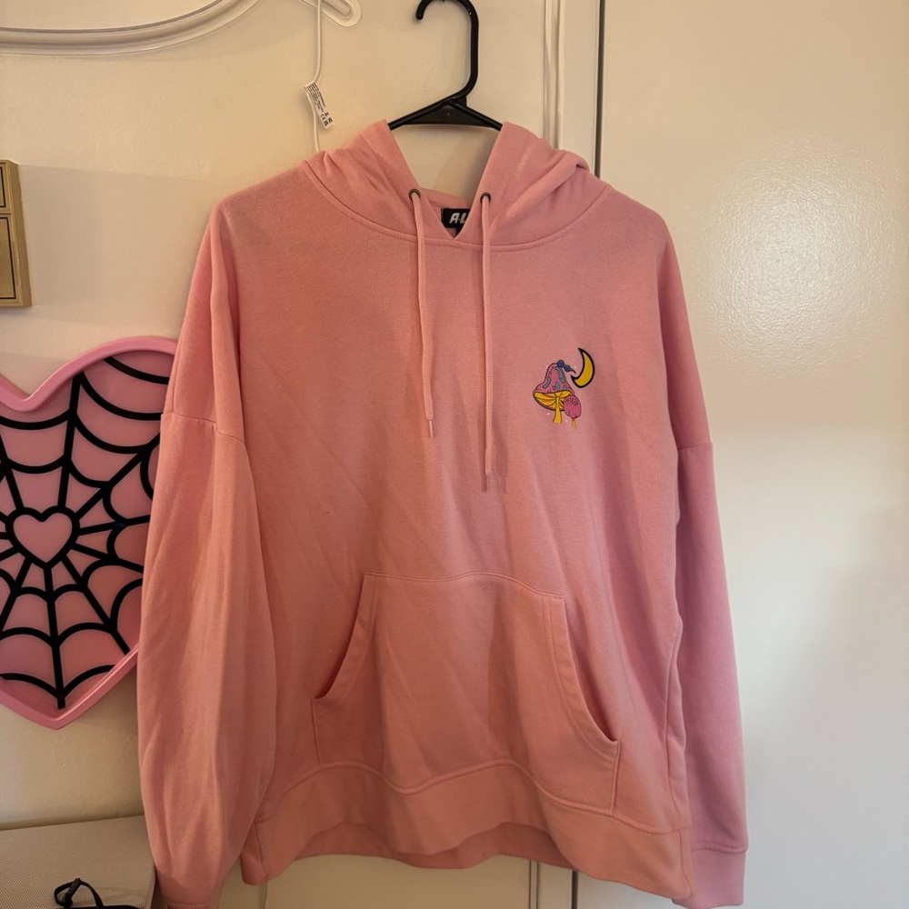 A-Lab Mushroom Take a Trip Pink Hoodie Women’s Size L